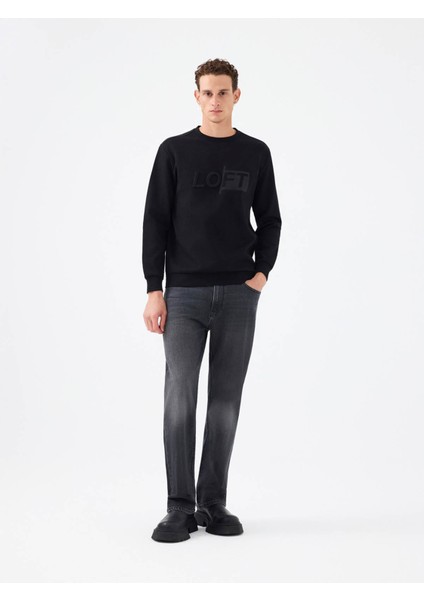 Regular Fit Siyah Erkek Sweatshirt LF2041081 fiyatları