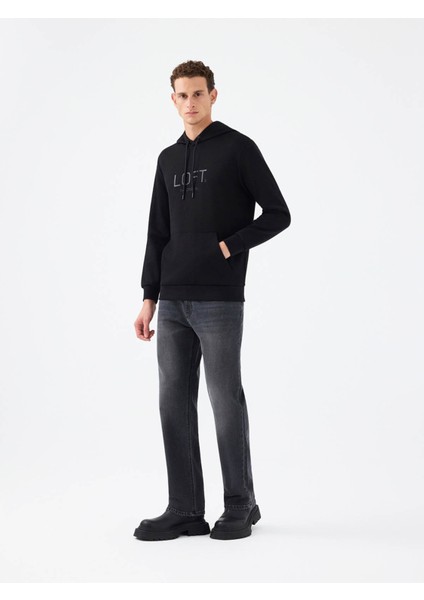 Regular Fit Siyah Erkek Sweatshirt LF2041153 fiyatları