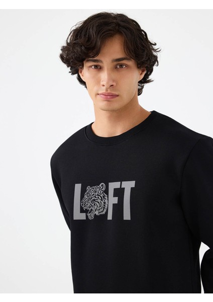 Regular Fit Siyah Erkek Sweatshirt LF2041391 fırsatları
