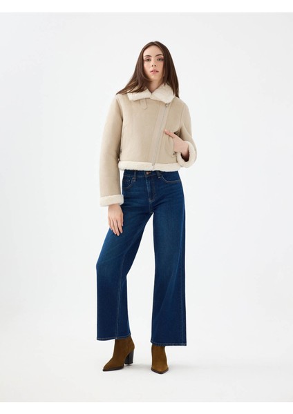 Loose Long Crop Taş Kadın Mont LF2040674 fiyatları