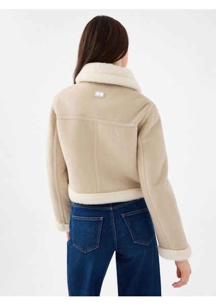 Loose Long Crop Taş Kadın Mont LF2040674 modelleri