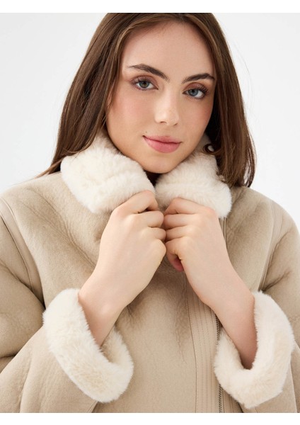 Loose Long Crop Taş Kadın Mont LF2040674 fırsatları