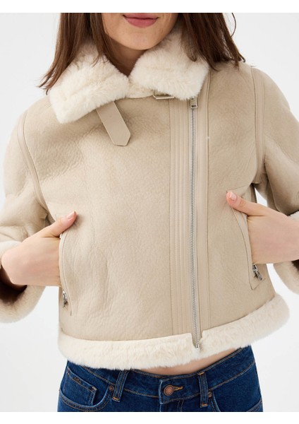 Loose Long Crop Taş Kadın Mont LF2040674 indirimleri