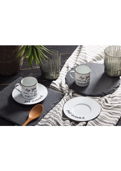 2 Kişilik Kahve Takımı, Kahverengi, 90CC, Şık ve Zarif Tasarım