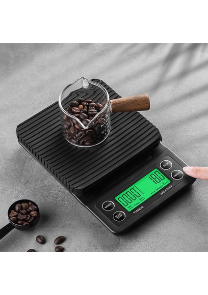 Dijital Zaman Ayarlı Kahve ve Mutfak Terazisi, Hassas Ölçüm ve Kolay Kullanım fiyatları