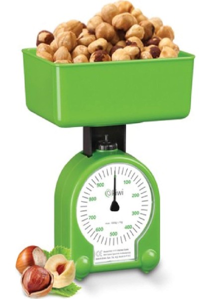 Yeşil Mekanik Mutfak Tartısı - Hassas Ölçüm ve Dayanıklı Tasarım