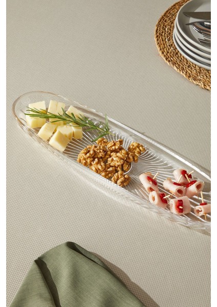 El Yapımı Cam Kayık Tabak, Şık ve Zarif Tasarım, Beyaz Renk, Özel Kullanım Için Ideal fiyatları