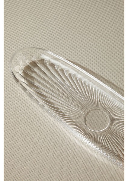 El Yapımı Cam Kayık Tabak, Şık ve Zarif Tasarım, Beyaz Renk, Özel Kullanım Için Ideal modelleri