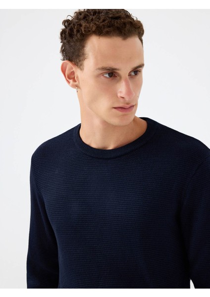 Regular Fit Lacivert Erkek Kazak LF2040477 fırsatları