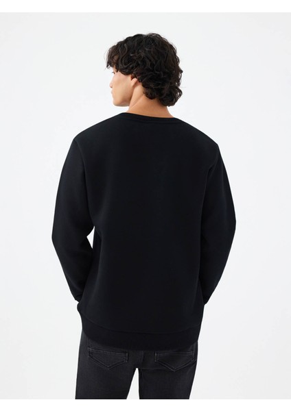 Regular Fit Siyah Erkek Sweatshirt LF2041391 modelleri