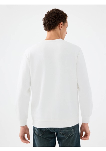 Regular Fit Beyaz Erkek Sweatshirt LF2041076 modelleri
