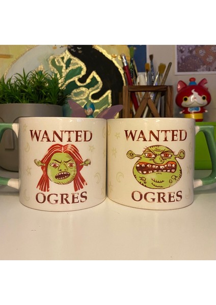 Iki'li Yeşil Çift Kupa Bardak Seti, Çay ve Kahve Için Şık ve Renkli Tasarım