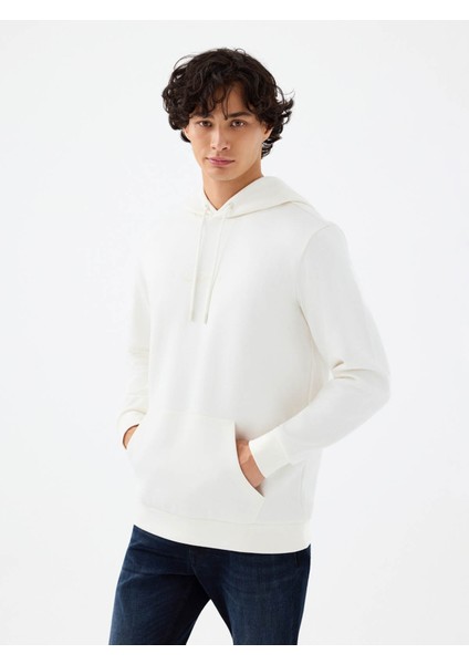 Regular Fit Beyaz Erkek Sweatshirt LF2041082