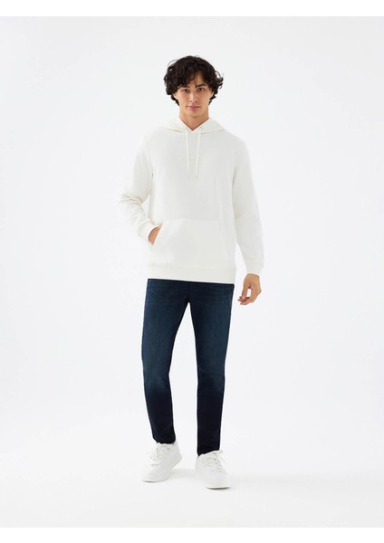 Regular Fit Beyaz Erkek Sweatshirt LF2041082 fiyatları