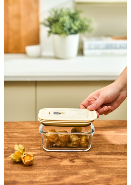 Vakumlu Kapaklı Cam Saklama Kabı, 0.4 Lt, Şık ve Pratik Tasarım modelleri