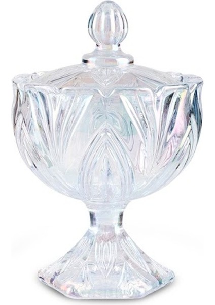 Gri Cam Lokum ve Şekerlik, Şık ve Zarif Sunum Için Mükemmel Seçenek