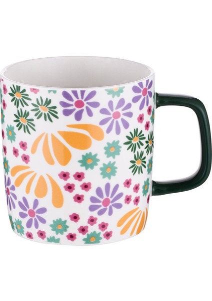 Çiçekli ve Renkli Seramik Kupa 350 Ml, Şık ve Kullanışlı Tasarım indirimleri