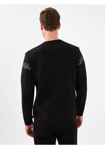 Regular Fit Siyah Erkek Sweatshirt LF2041075 modelleri