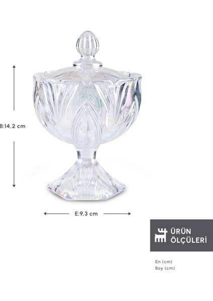 Gri Cam Lokumluk ve Şekerlik, Şık ve Şeffaf Tasarım ile Zarif Sunum Sağlar fiyatları