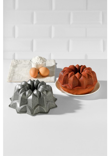 Gri Döküm Kek Kalıbı, 24.5 Cm, Dayanıklı ve Şık Mutfak Gereci fiyatları