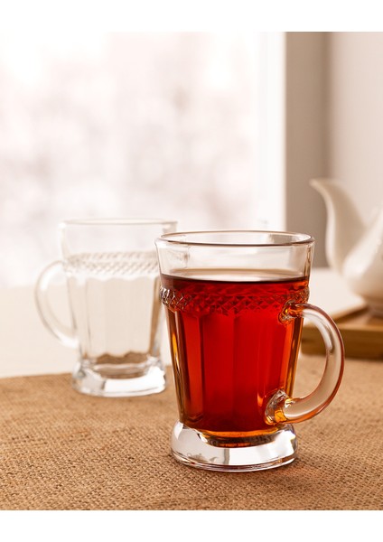 Şık 4'lü 155 ml Gri Çay Fincanı Takımı