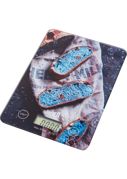 Renkli Ekmek Desenli Dijital Mutfak Tartısı, Şık ve Fonksiyonel Tasarım modelleri