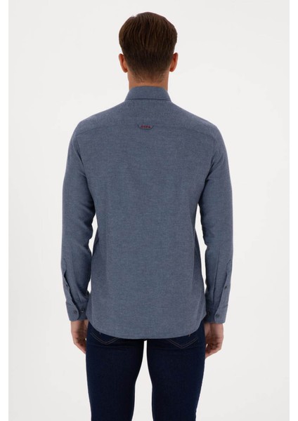 AKIS025K Indigo Erkek Gömlek 2225603 indirimleri