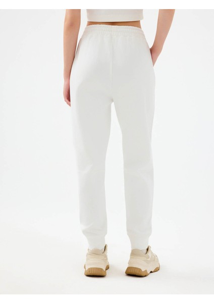 Jogger Fit Beyaz Kadın Eşofman Altı LF2038218 modelleri