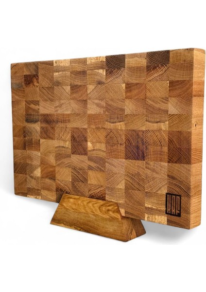 Kestane ve Meşe Kesme Tahtası Standı, Doğal ve Şık Mutfak Aksesuarı