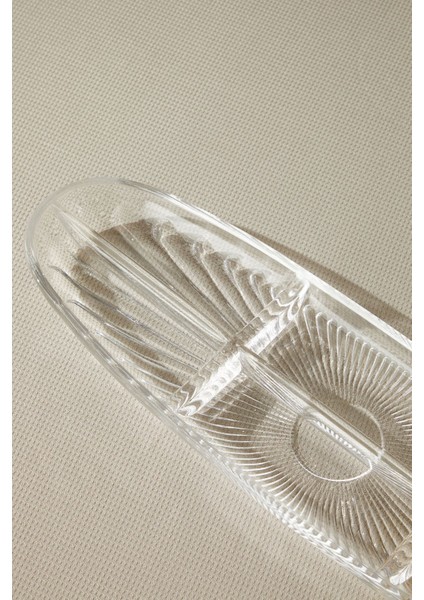 El Yapımı Cam Kayık Tabak, 6 Bölmeli, Şık ve Kullanışlı Tasarım, Beyaz Renk modelleri