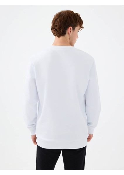 Regular Fit Beyaz Erkek Sweatshirt LF2041394 modelleri