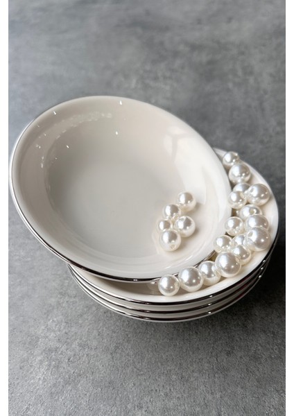 Şık 4'lü Porselen Çerezlik ve Sosluk Seti, 11 Cm, Gri fırsatları