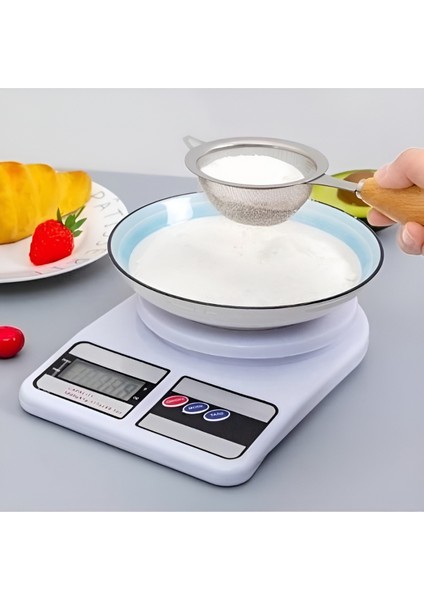 10 kg Dijital Hassas Mutfak Tartısı, LCD Ekranlı, Dara Özellikli, Beyaz fiyatları