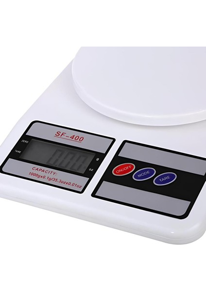10 kg Dijital Hassas Mutfak Tartısı, LCD Ekranlı, Dara Özellikli, Beyaz modelleri