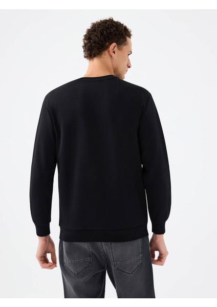 Regular Fit Siyah Erkek Sweatshirt LF2041081 modelleri