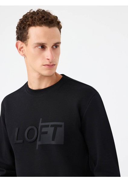 Regular Fit Siyah Erkek Sweatshirt LF2041081 fırsatları