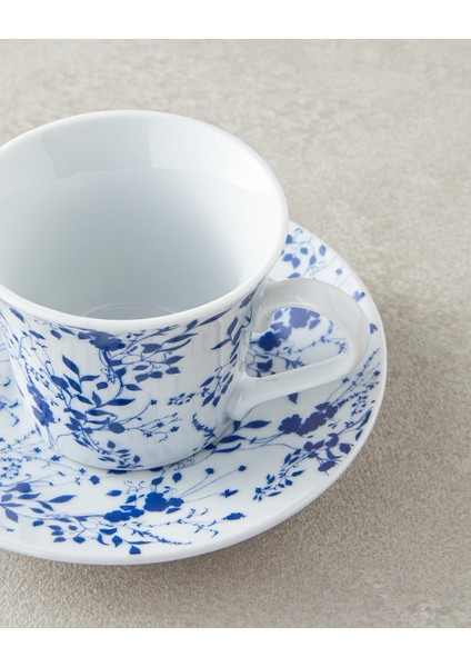 Mavi 4'lü Porselen Kahve Fincanı Takımı, 2 Kişilik Set fırsatları