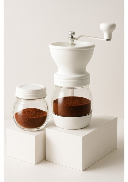 Çok Renkli Seramik Kahve Değirmeni, Chemex, V60 ve French Press Uyumlu fiyatları