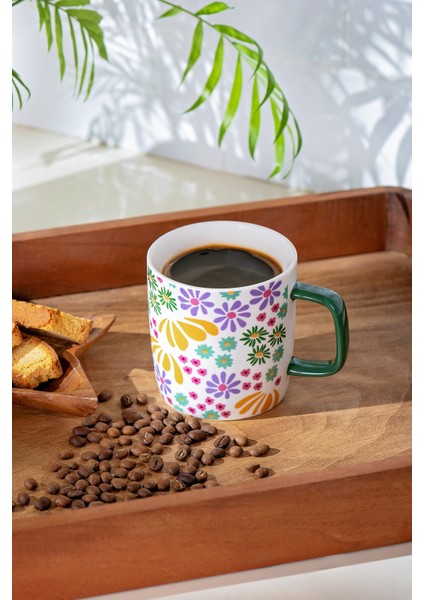 Çiçekli Yeni Seramik Kupa 350 Ml, Renkli Tasarım fiyatları