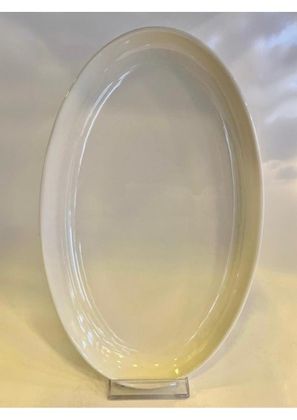 28 cm Beyaz Kayık Tabak, Şık ve Dayanıklı Tasarım, Sofralarınıza Zarafet Katın