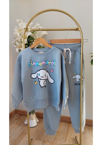 Gri Renk, Cinnamoroll Baskılı Eşofman Takımı