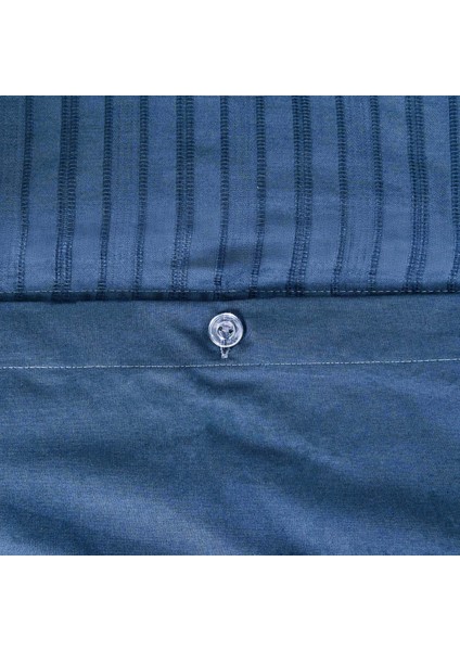 Soft Dobby Weave Çift Kişilik Nevresim Takımı - Indigo fırsatları