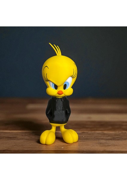 21 cm 3D Baskı Tweety Figürü, Looney Tunes Figür, Çizgi Film Figürü