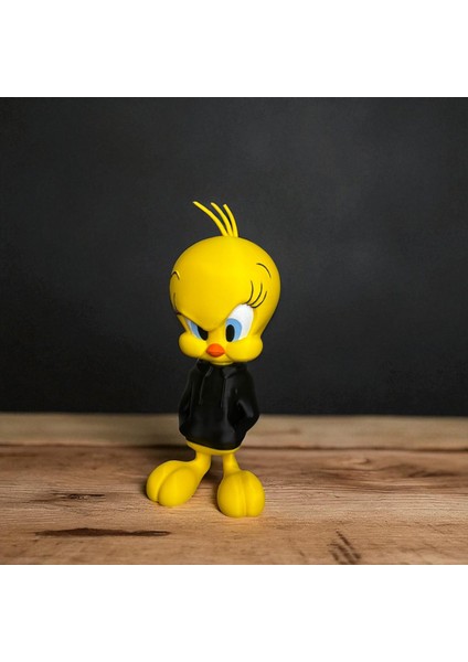 21 cm 3D Baskı Tweety Figürü, Looney Tunes Figür, Çizgi Film Figürü modelleri