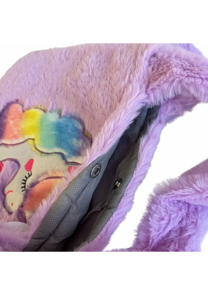 Unicorn Figürlü Peluş Çocuk Çantası | 28×22×47 cm Sevimli Omuz Çantası fırsatları