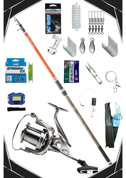 Surf Max 10000 Daiwa Shore Cast 420CM 200GR Profesyonel Surf Olta Seti