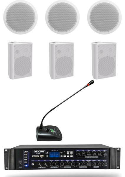 Kürsü Alçıpan Hoparlör Mağaza Dükkan Kafe Seslendirme ve Okul Anons Sistemi