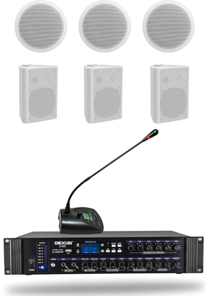 Kürsü Alçıpan Hoparlör Mağaza Dükkan Kafe Seslendirme ve Okul Anons Sistemi modelleri