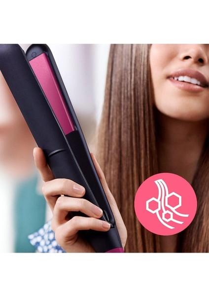 Seramik Saç Düzleştirici, Keratin Katkılı, Termo Koruma, Beyaz, BHS375/00 fırsatları