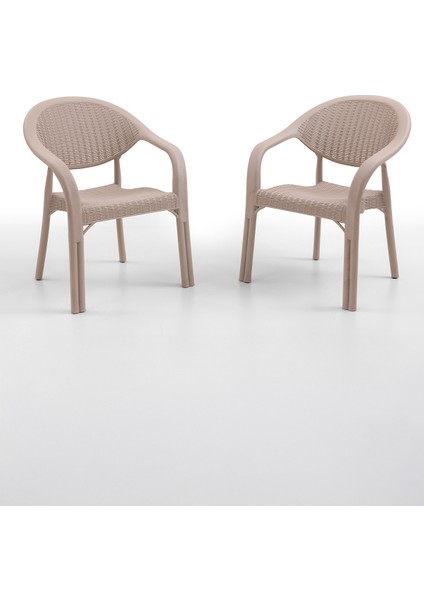 Bamboo 2 Kişilik Rattan Masa Sandalye Takımı Cappuccino fiyatları